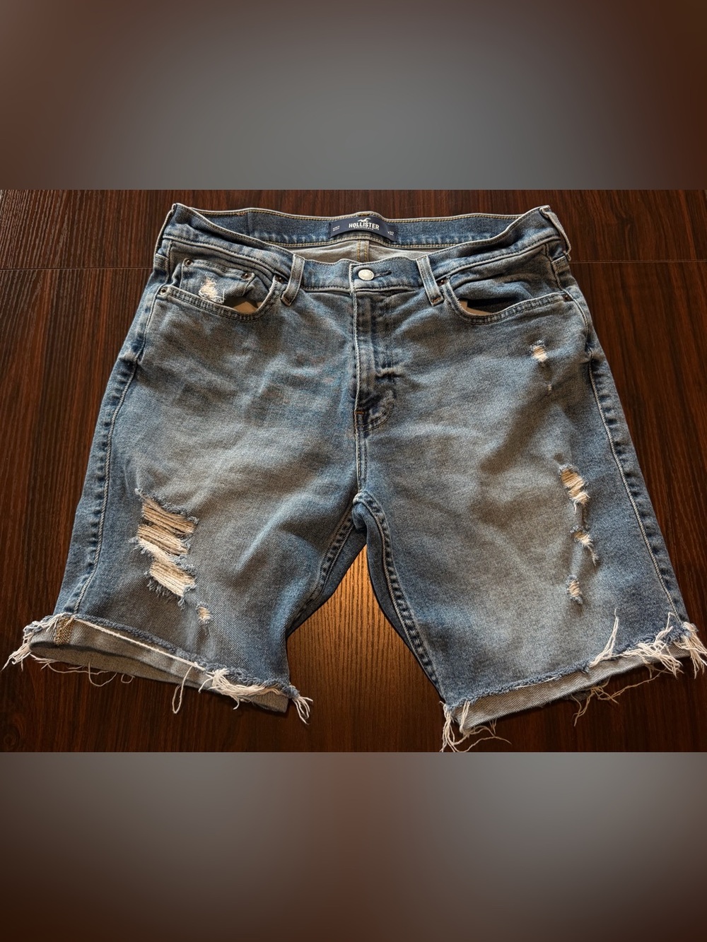 Size 32 Women’s Hollister Light Blue Distressed Jean Shorts